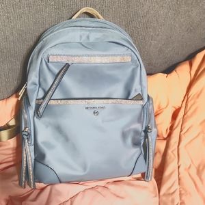 Michael Kors Prescott Large Blue Backpack with Crystal Trim (CHEAPER on MEC)